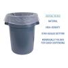 Boardwalk Z7660VNK 38 in. x 60 in. 16 microns 60 Gallon High-Density Industrial Can Liners Flat Pack – Natural (100/Carton)