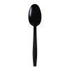 Boardwalk Heavyweight Wrapped Polypropylene Cutlery, Teaspoon, Black, 1,000/Carton