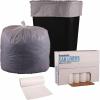 Boardwalk Low-Density Waste Can Liners, 30 gal, 0.6 mil, 30″ x 36″, White, 25 Bags/Roll, 8 Rolls/Carton