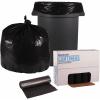 Boardwalk Recycled Low-Density Polyethylene Can Liners, 33 Gallon Garbage Bags, 1.6 mil, 33″ x 39″, Black, 10 Bags/Roll, 10 Rolls/Carton