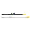 Boardwalk Two-Piece Metal Mop Handle with Plastic Jaw 5″ Mop Head Holder, 1.5″ Dia x 59″, Black/Yellow