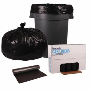 Boardwalk 518 SH-Grade Repro Can Liners, 43×47, 56gal, 1.2mil, Black, 10 Bags per Roll (Case of 10 Rolls)