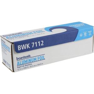Boardwalk 7112 Extra Thick Standard Aluminum Foil Roll, 1000′ Length x 12″ Width x 16 Micron Thickness