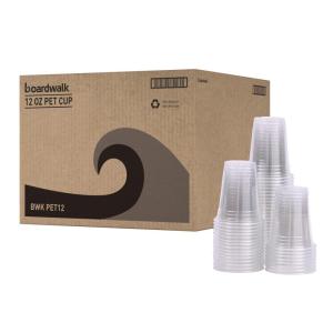 Boardwalk Clear Plastic Cold Cups, 12 oz, PET, 20 Cups/Sleeve, 50 Sleeves/Carton