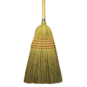 Boardwalk Corn/Fiber Brooms, Corn/Yucca Bristles, 53.5″ Overall Length, Natural, 6/Carton