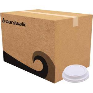 Boardwalk Deerfield Hot Cup Lids, Fits 10 Oz To 20 Oz Cups, White, Plastic, 50/pack, 20 Packs/carton