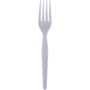 Boardwalk Heavyweight Polystyrene Cutlery, Fork, White, 1000/carton