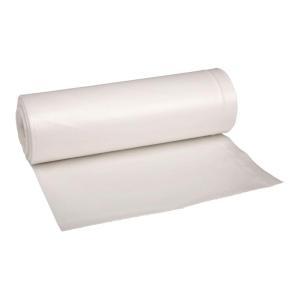 Boardwalk Low-Density Waste Can Liners, 33 gal, 0.6 mil, 33 x 39, White, 25 Bags/Roll, 6 Rolls/Carton