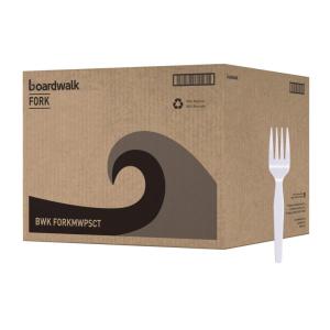 Boardwalk Mediumweight Polystyrene, Fork, White, 10 Boxes Of 100/carton