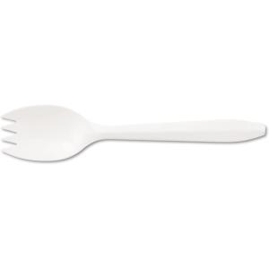 Boardwalk SPORK Mediumweight Polypropylene Cutlery, Spork, White (Case of 1000)(9″)