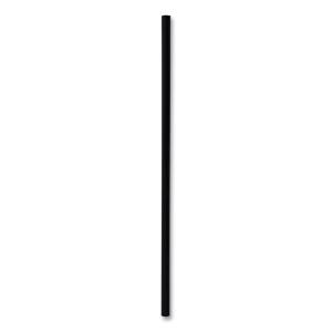 Boardwalk Wrapped Jumbo Straws, 7.75″, Polypropylene, Black, 250/Pack, 50 Packs/Carton