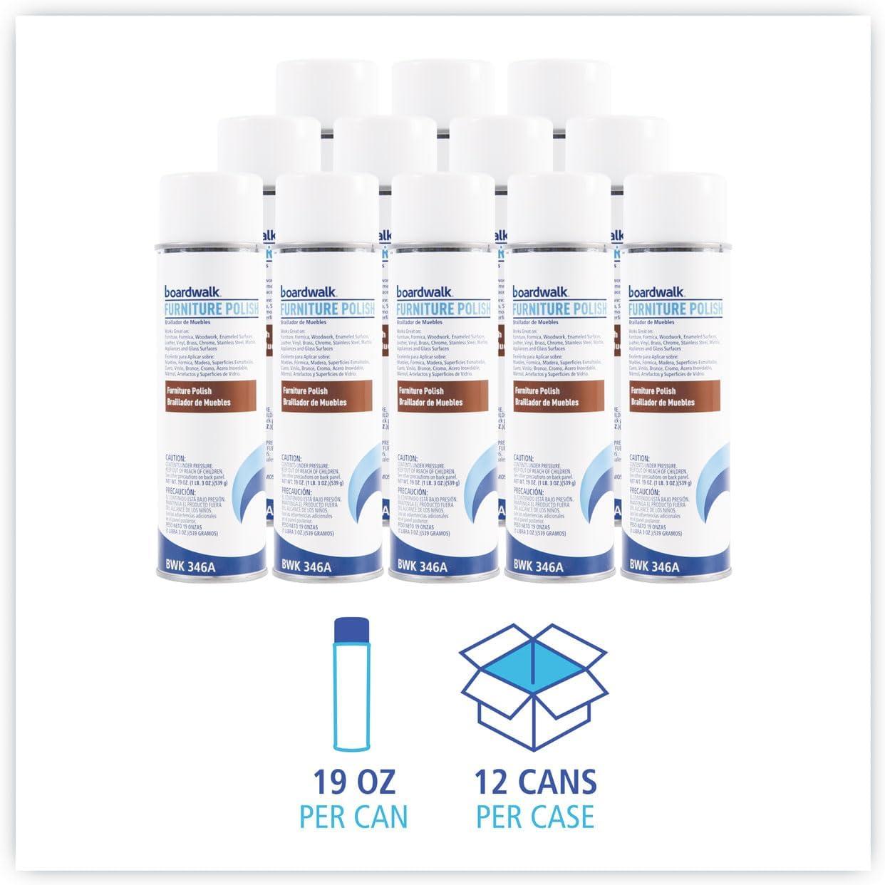 image:imageBoardwalk 346ACT Furniture Polish Lemon 19oz Aerosol Case of 12