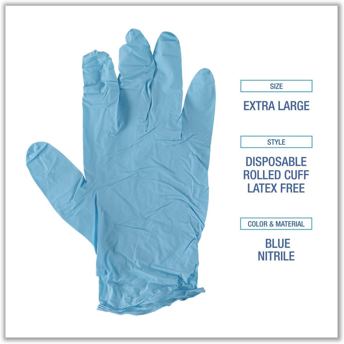 image:imageBoardwalk 382XLBXA 5 mil Disposable Examination Nitrile Gloves XLarge Blue 100Box