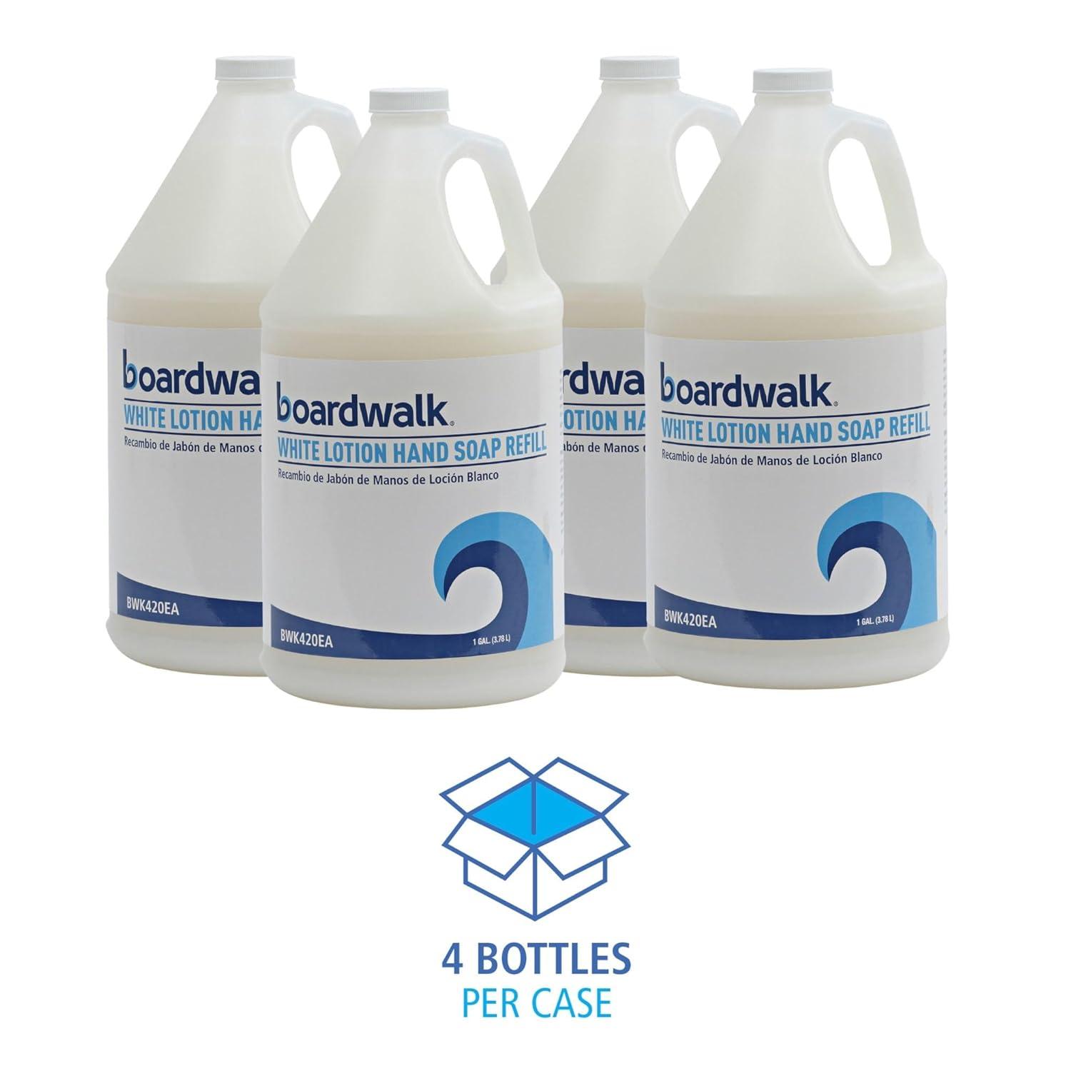 image:imageBoardwalk 420CT Mild Cleansing Lotion Soap Floral Scent Liquid 1gal Bottle Case of 4