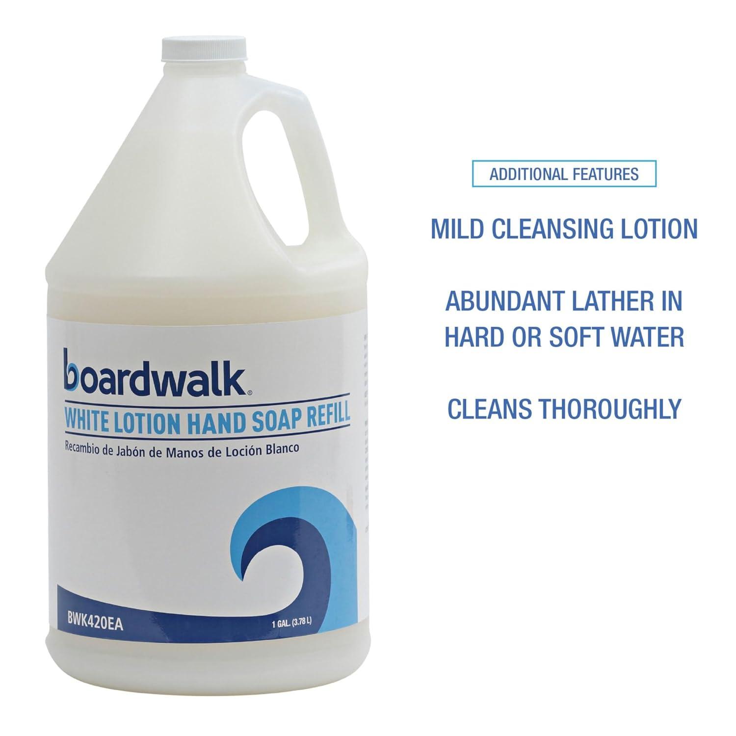 image:imageBoardwalk 420CT Mild Cleansing Lotion Soap Floral Scent Liquid 1gal Bottle Case of 4