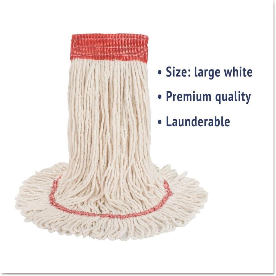 image:imageBoardwalk 503BLEA Su Loop Wet Mop Head CottonSynthetic Large Size BlueWhite