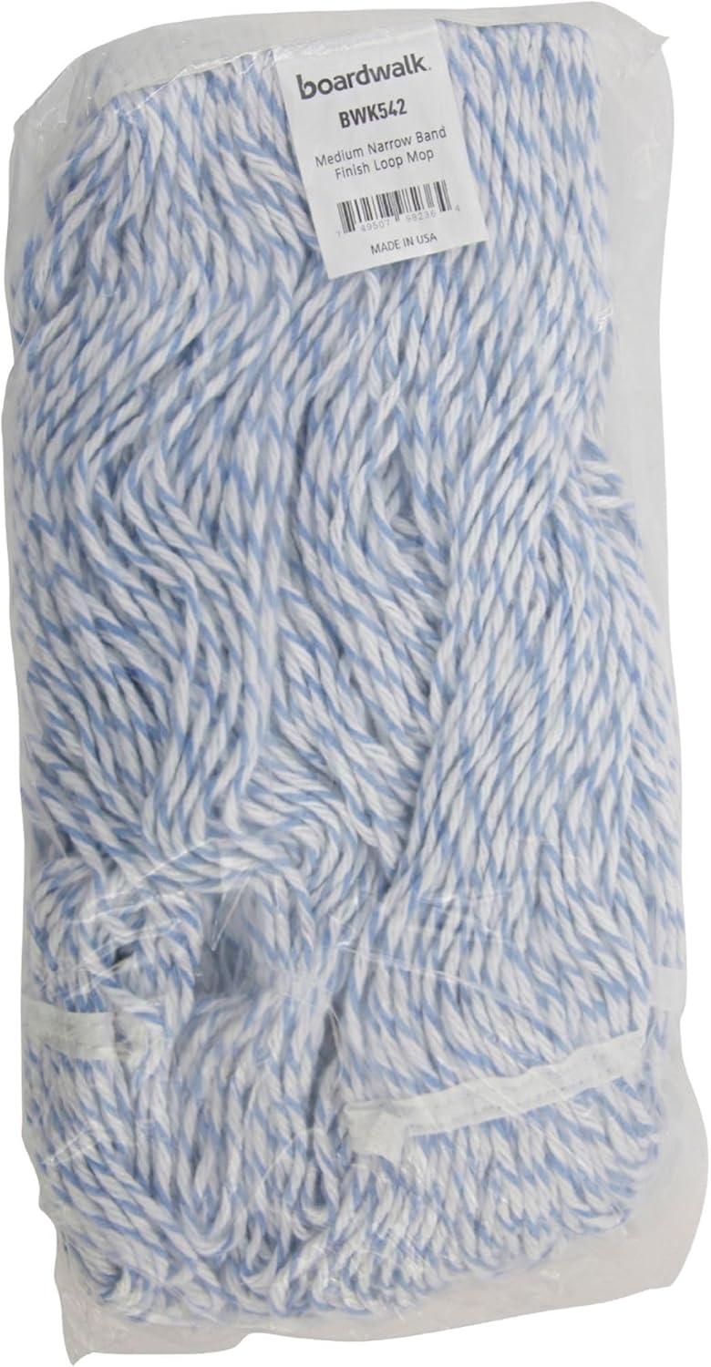 image:imageBoardwalk 542CT Mop Head Floor Finish Narrow RayonPolyester Medium WhiteBlue Case of 12