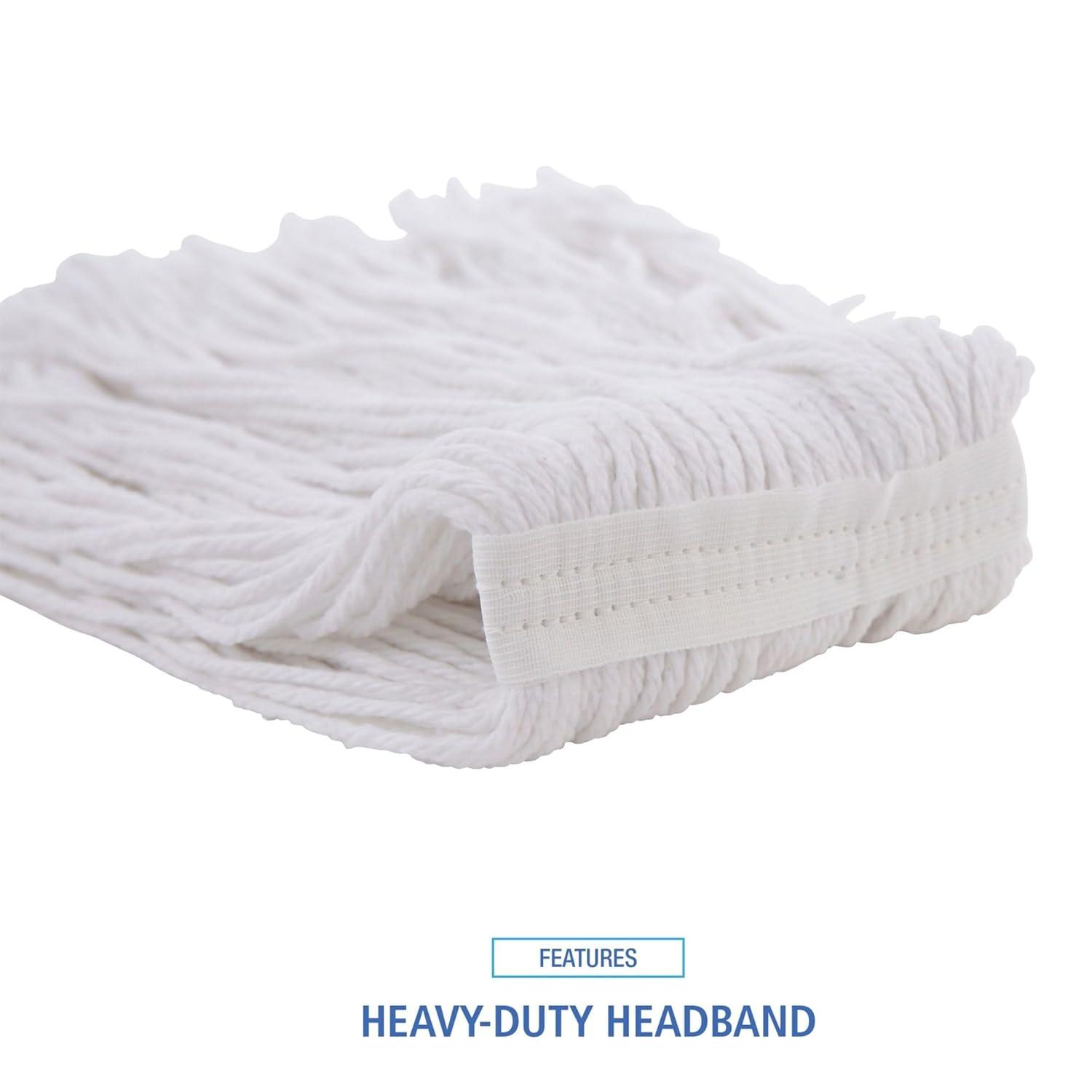 image:imageBoardwalk BWK2016R 16 CutEnd Standard Head Rayon Fiber Mop Head White 12Carton