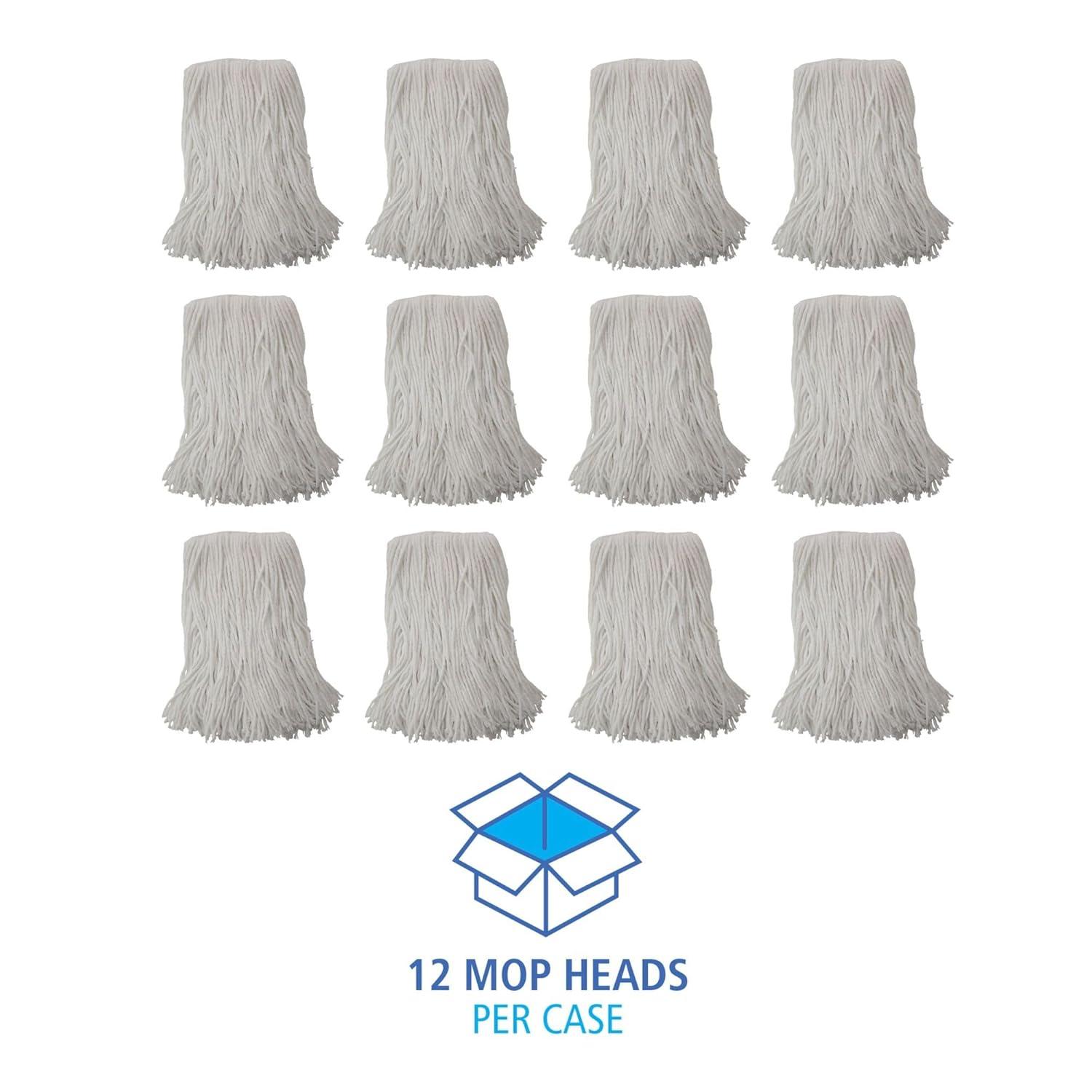 image:imageBoardwalk BWK2016R 16 CutEnd Standard Head Rayon Fiber Mop Head White 12Carton