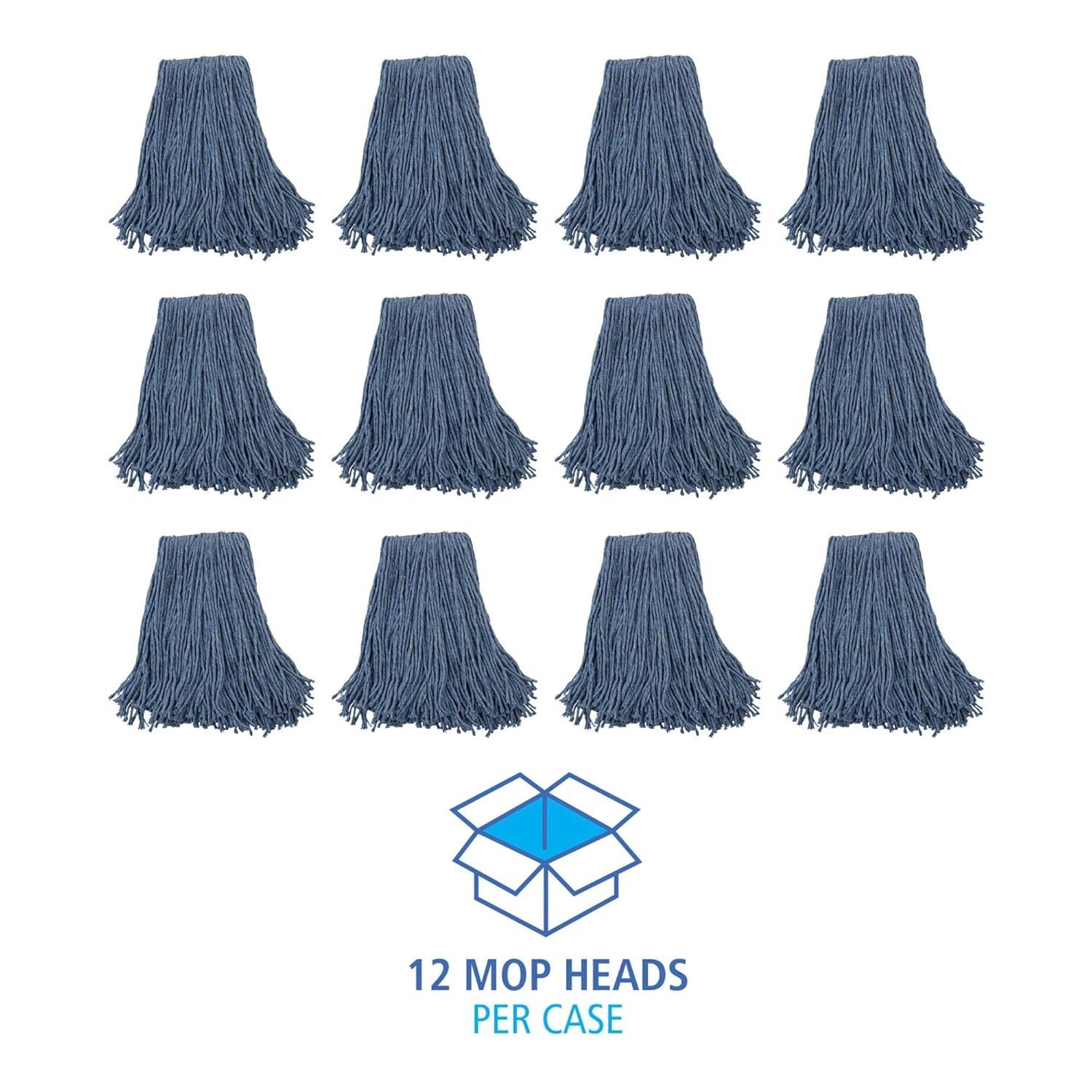 image:imageBoardwalk BWK2020B 20 CutEnd Standard Head CottonSynthetic Fiber Mop Head Blue 12Carton