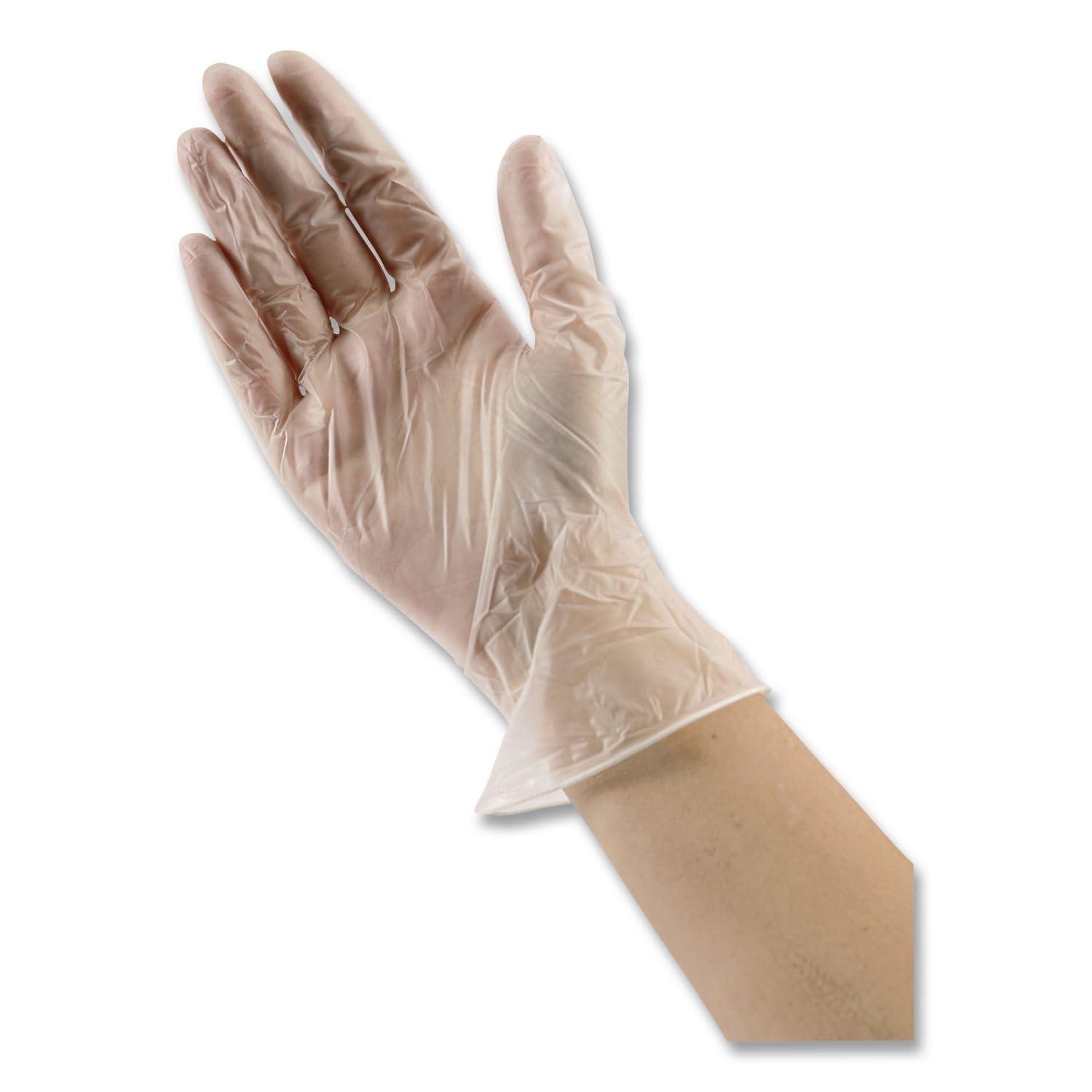image:imageBoardwalk BWK365XLCT General Purpose Vinyl Glove 235 mil Vinyl XL Clear Pack of 1000