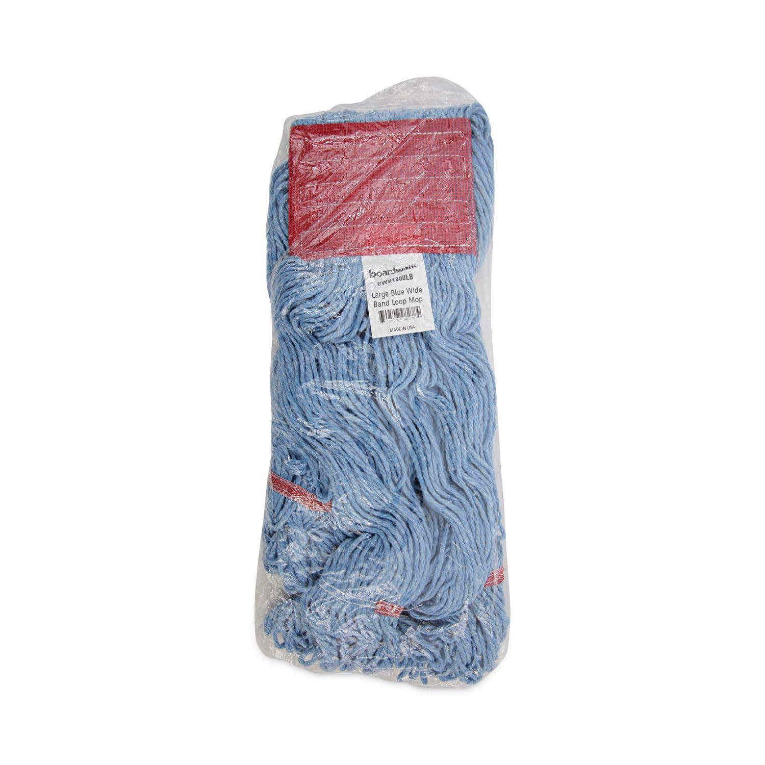 image:imageBoardwalk BWK403BL Premium Standard CottonRayon Fiber Mop Head Large Blue 12Carton