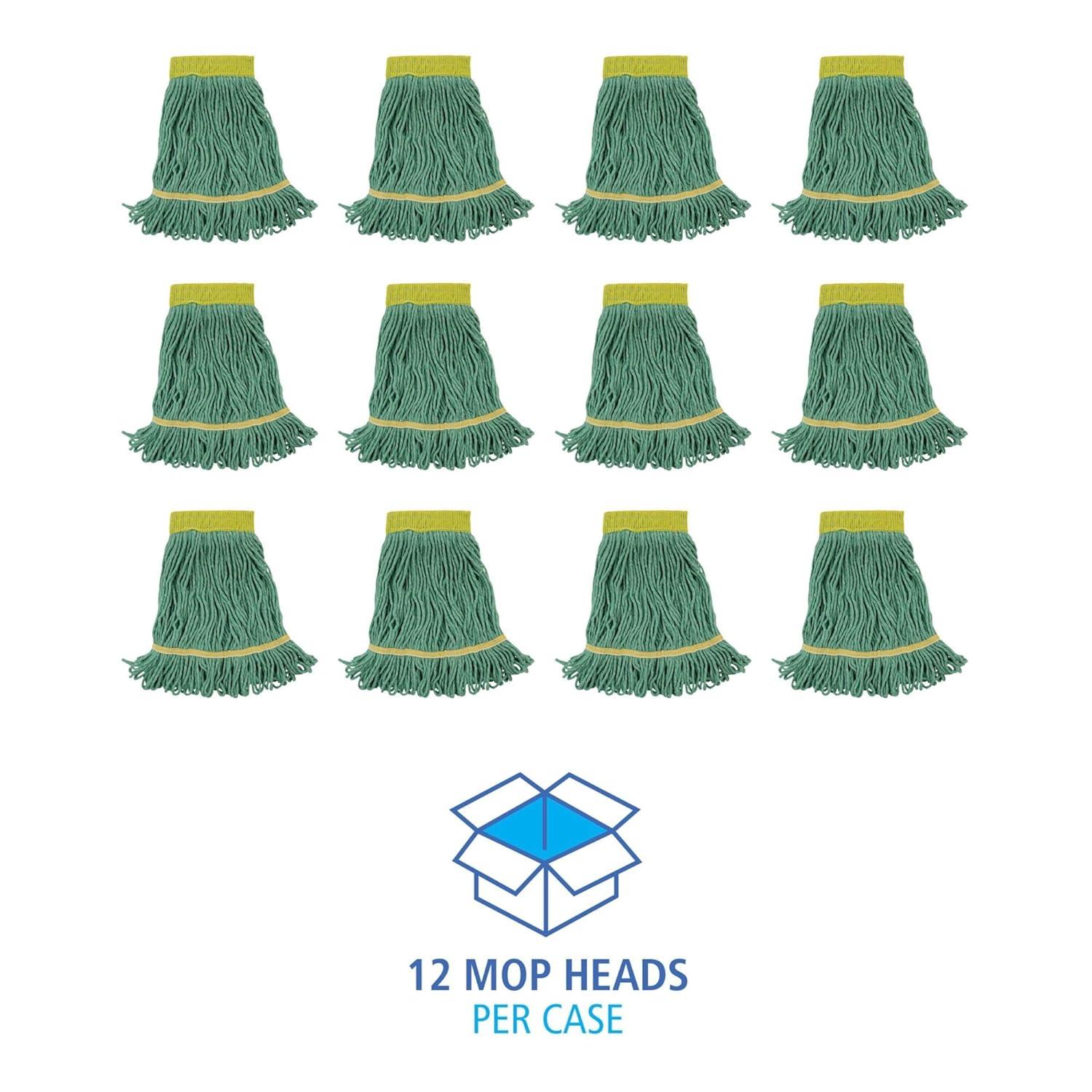 image:imageBoardwalk BWK501GN 5 in Headband Super Loop CottonSynthetic Fiber Wet Mop Head Small Green 12Carton