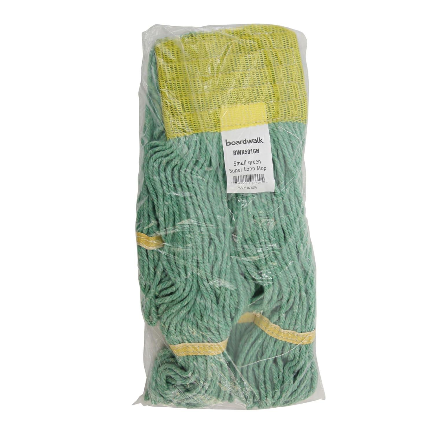 image:imageBoardwalk BWK501GN 5 in Headband Super Loop CottonSynthetic Fiber Wet Mop Head Small Green 12Carton