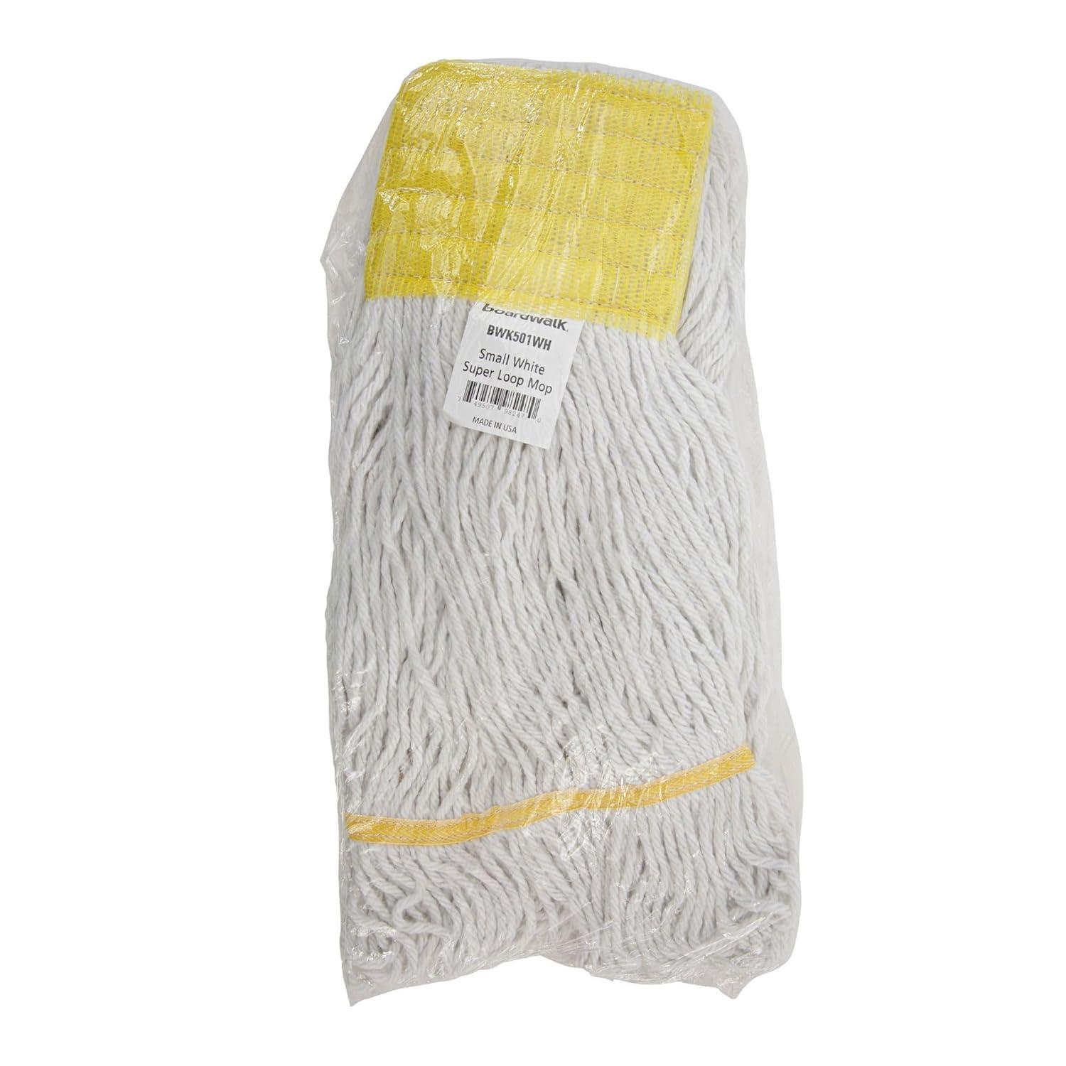 image:imageBoardwalk BWK501WH 5 in Headband CottonSynthetic Super Loop Wet Mop Head Small White 12Carton