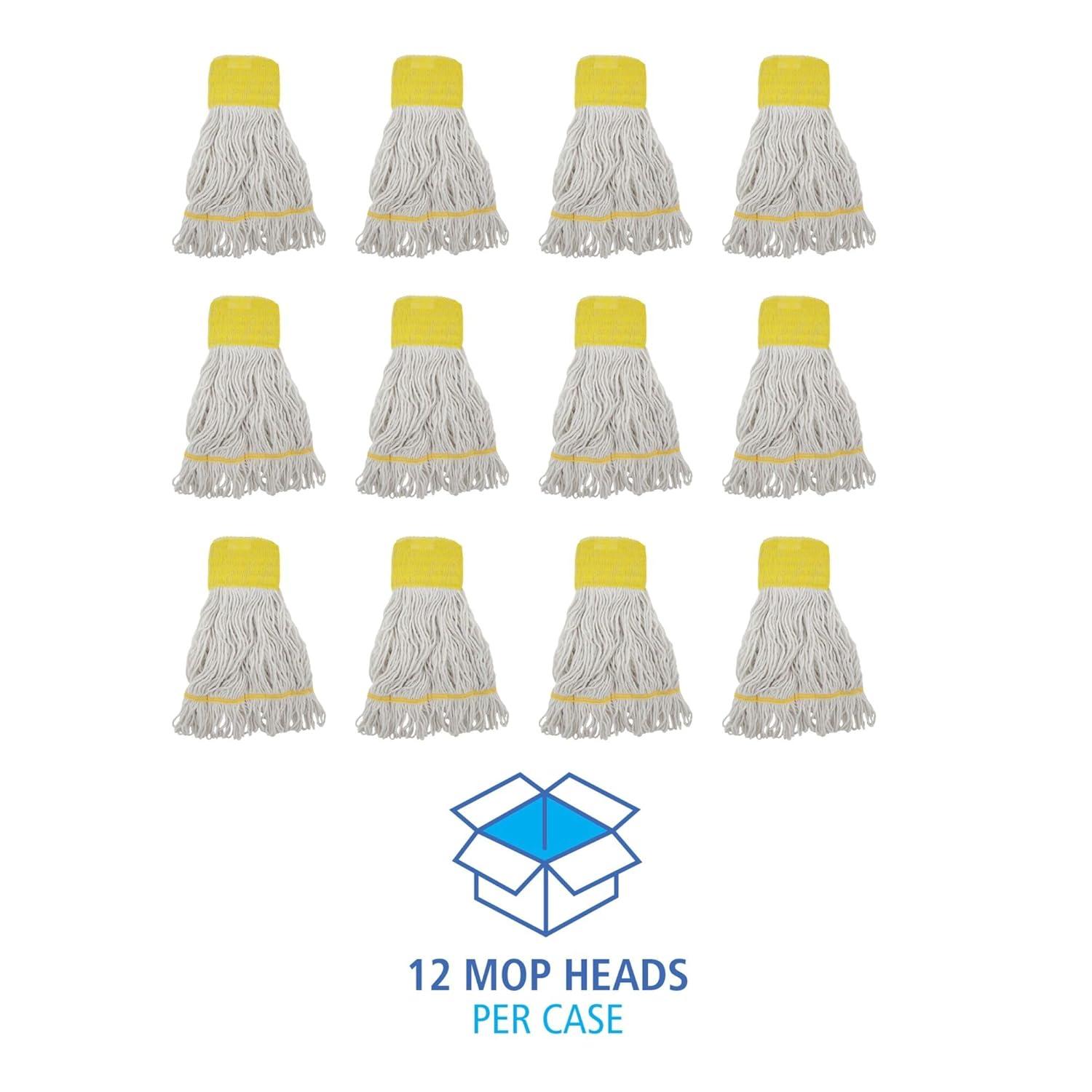image:imageBoardwalk BWK501WH 5 in Headband CottonSynthetic Super Loop Wet Mop Head Small White 12Carton