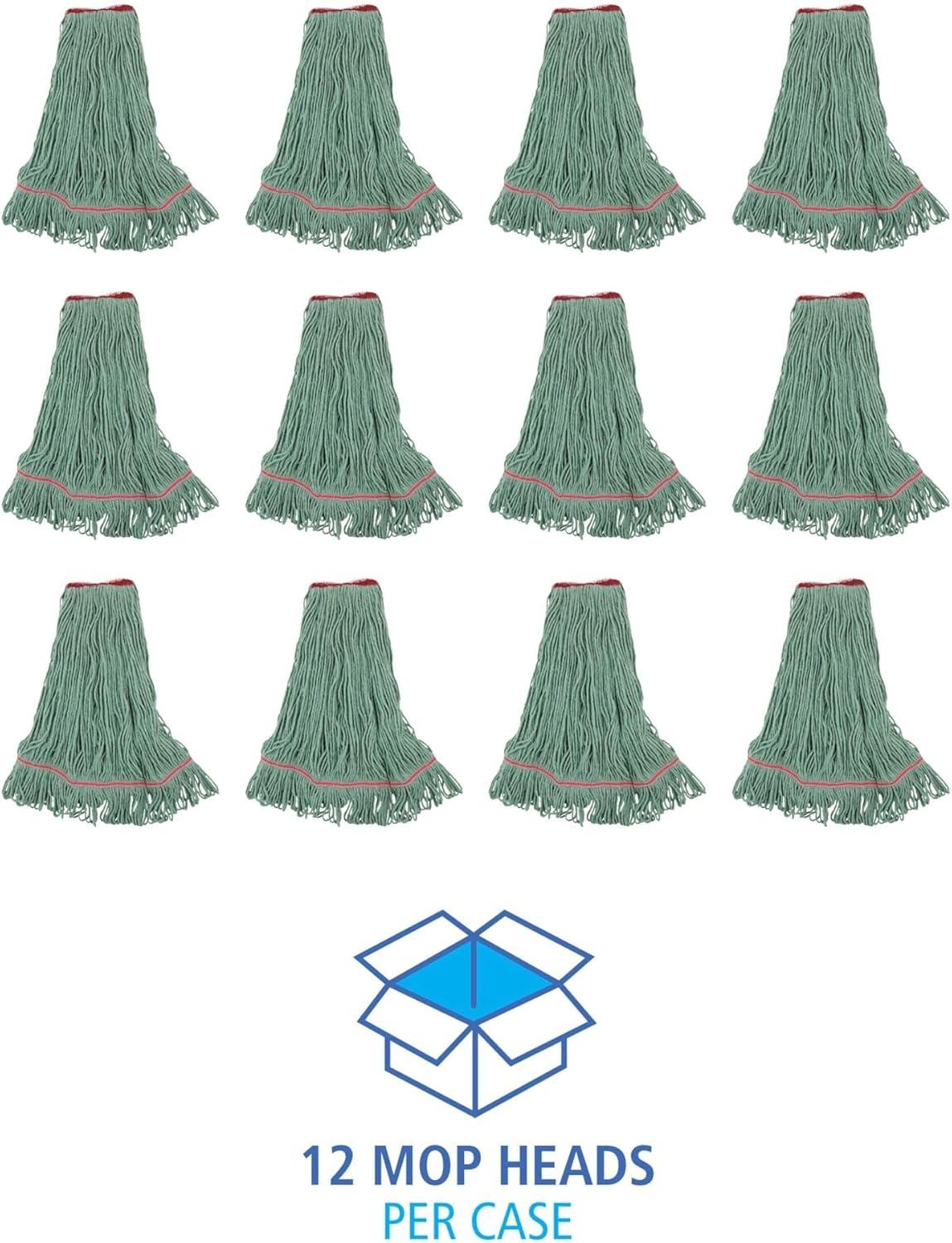 image:imageBoardwalk BWK503GNNB Premium Standard CottonRayon Fiber Mop Head Large Green 12Carton