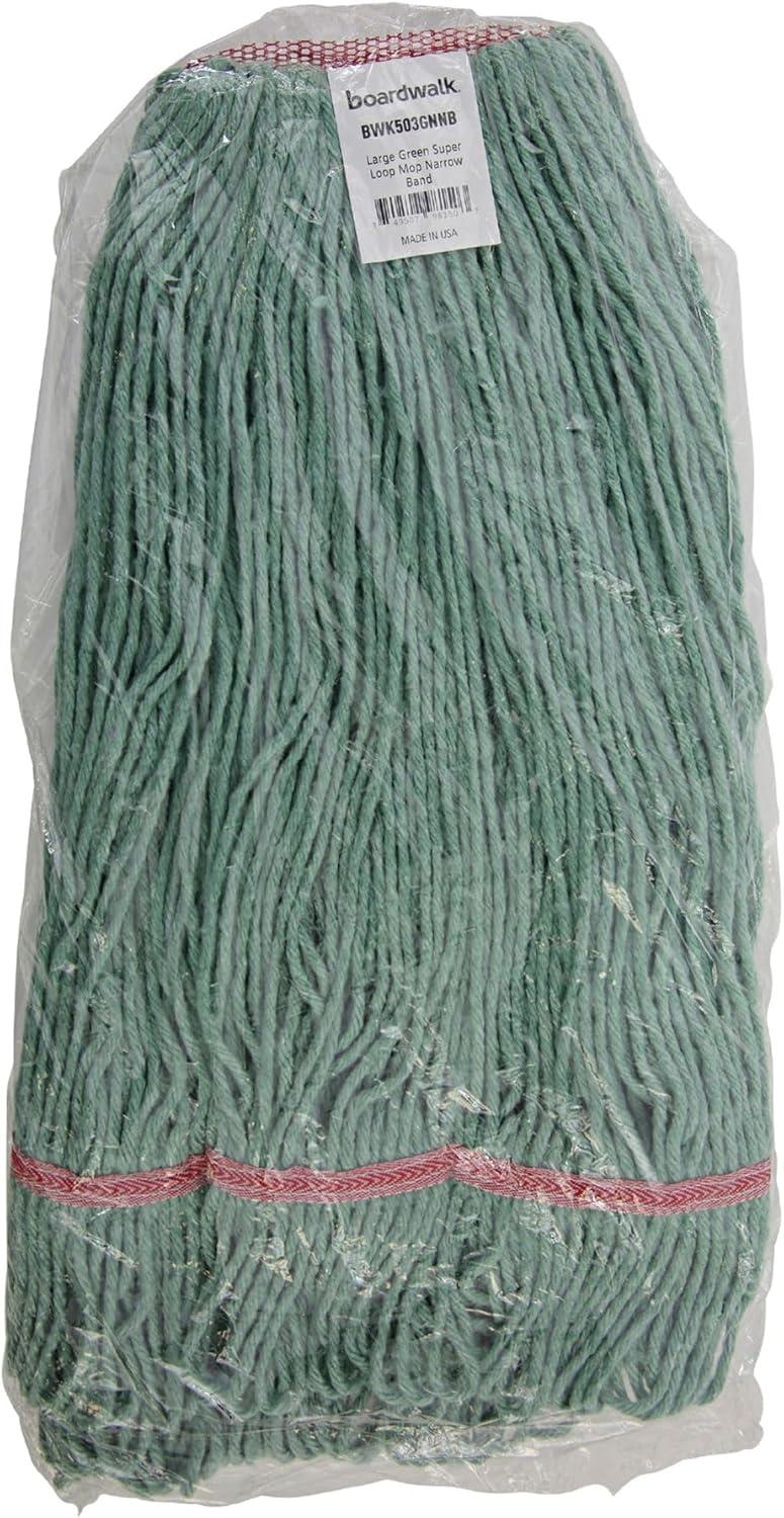 image:imageBoardwalk BWK503GNNB Premium Standard CottonRayon Fiber Mop Head Large Green 12Carton
