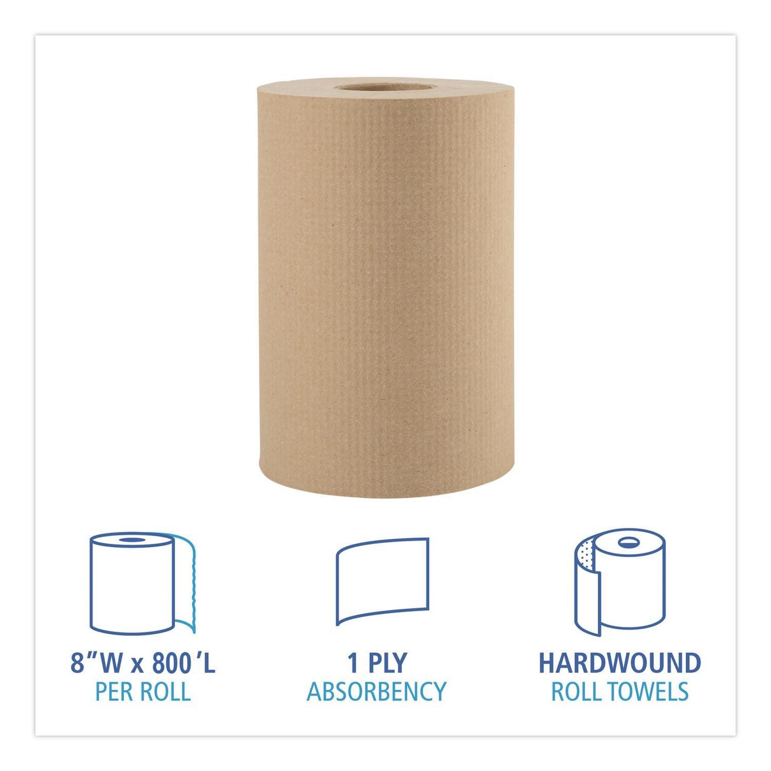 image:imageBoardwalk Boardwalk Green Universal Roll Towels 1Ply 8 x 800 ft Natural White 6 RollsCartonNatural