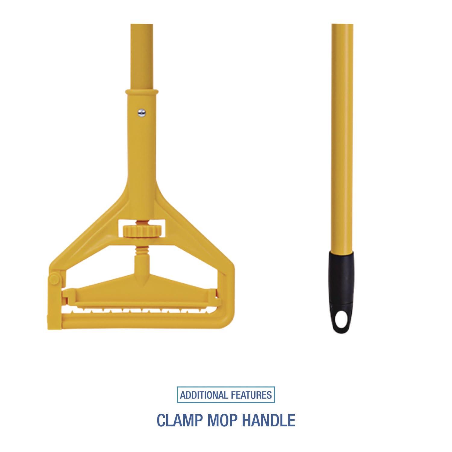 image:imageBoardwalk Cleaning Kit Medium Blue CottonRayonSynthetic Head 60 NaturalYellow WoodMetal Handle