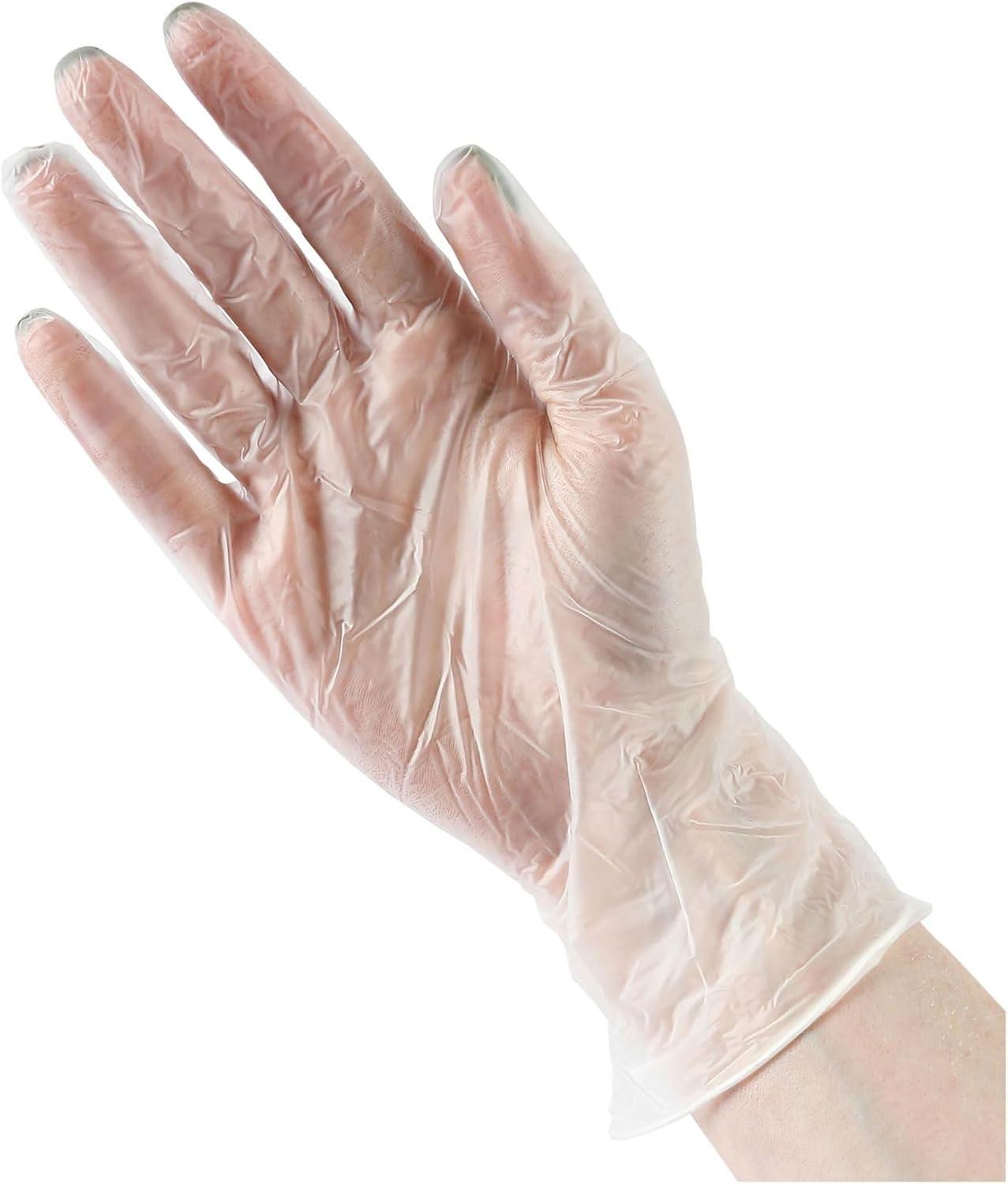 image:imageBoardwalk General Purpose Vinyl Gloves PowderLatexFree 26 mil Large Clear 100Box 10 BoxesCartonBwk365lct