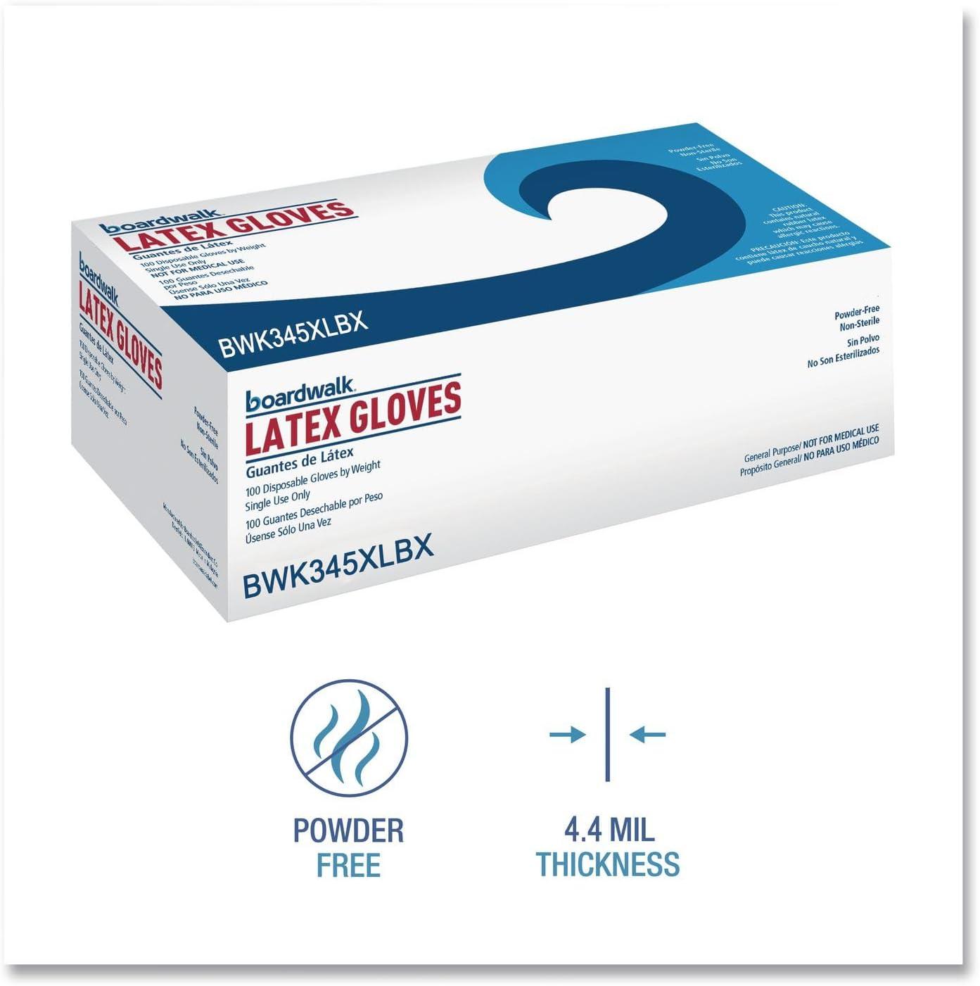 image:imageBoardwalk GeneralPurpose Latex Gloves Natural XLarge PowderFree 44 Mil 100box