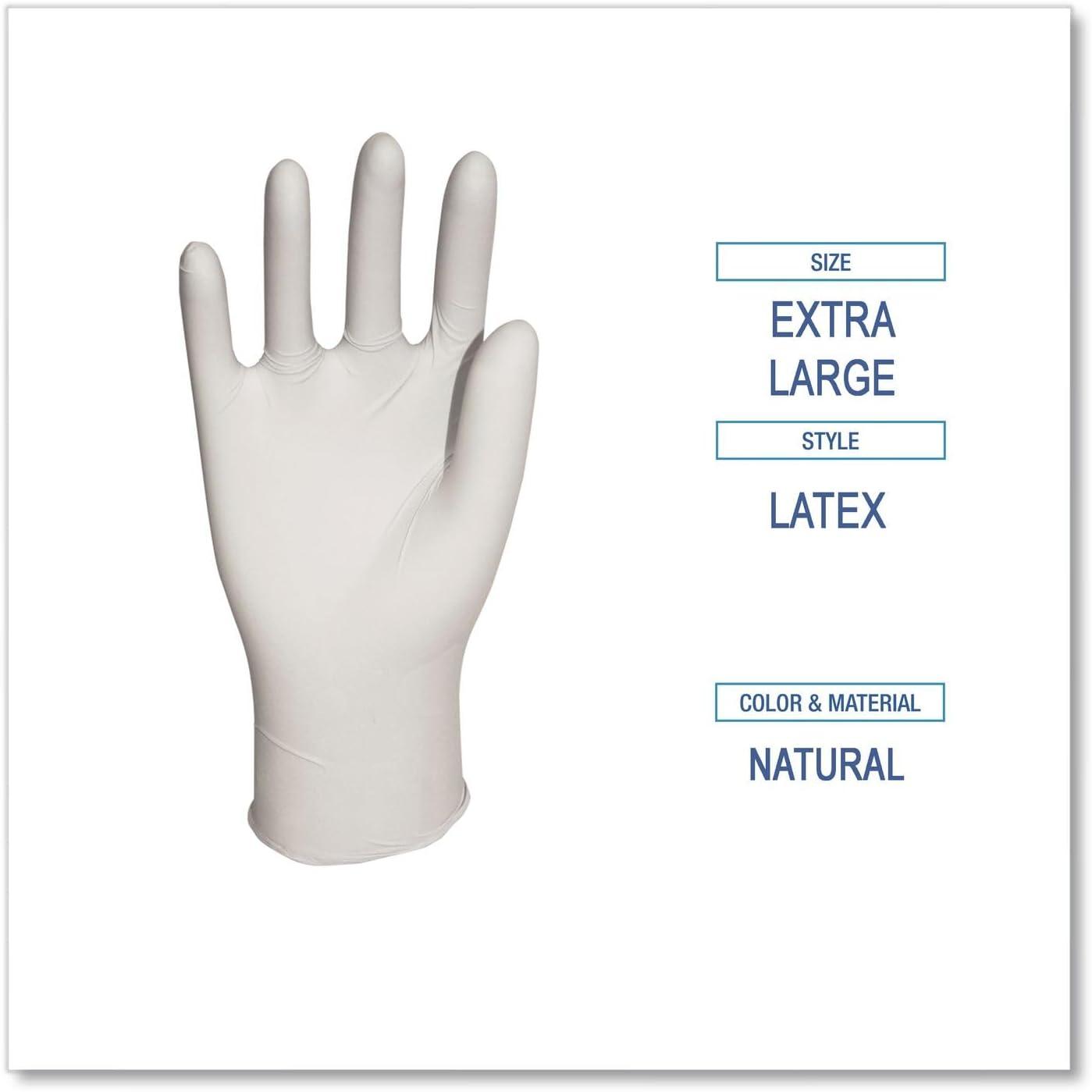 image:imageBoardwalk GeneralPurpose Latex Gloves Natural XLarge PowderFree 44 Mil 100box