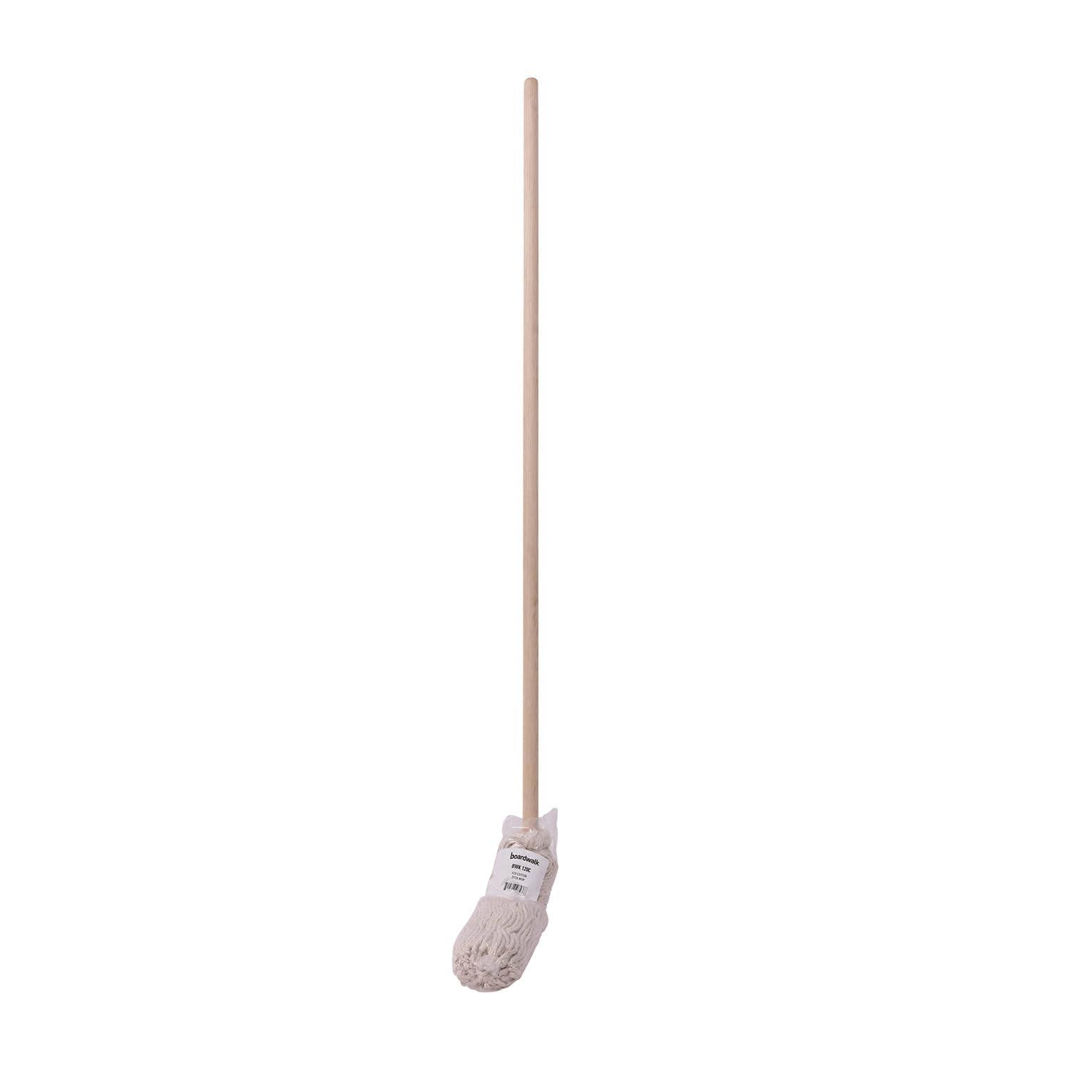 image:imageBoardwalk HandleDeck Mops 20 oz White Cotton Head 54 Oak Wood Handle