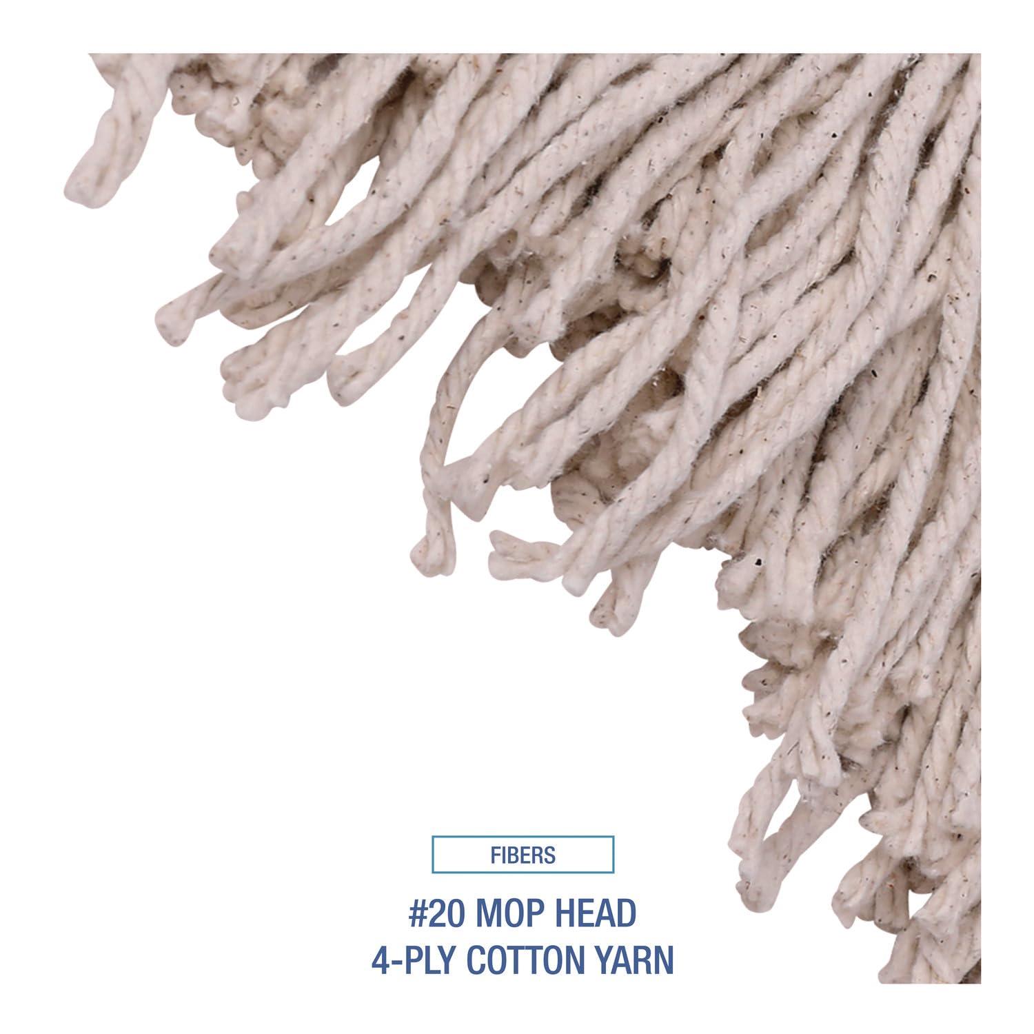 image:imageBoardwalk HandleDeck Mops 20 oz White Cotton Head 54 Oak Wood Handle
