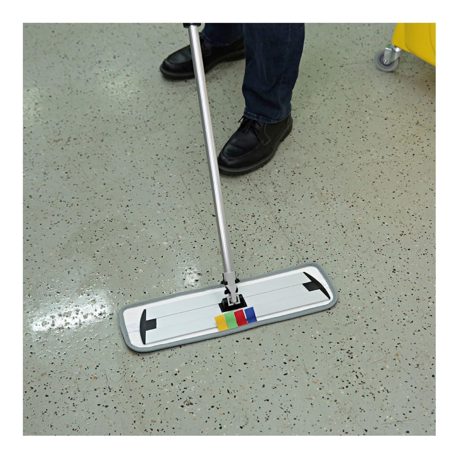image:imageBoardwalk Microfiber Mop Head Blue 18 x 5 Split Microfiber Hook and Loop Back Dozen