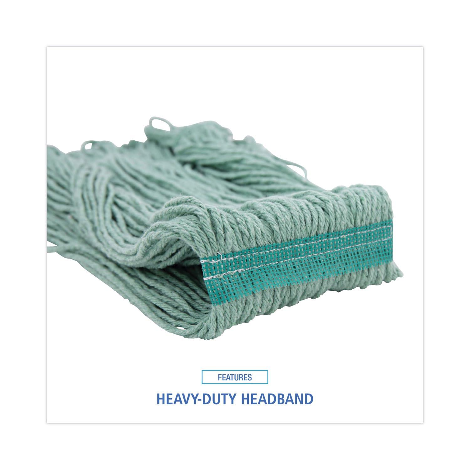 image:imageBoardwalk Mop Head Premium Standard Head CottonRayon Fiber Medium Green 12Carton