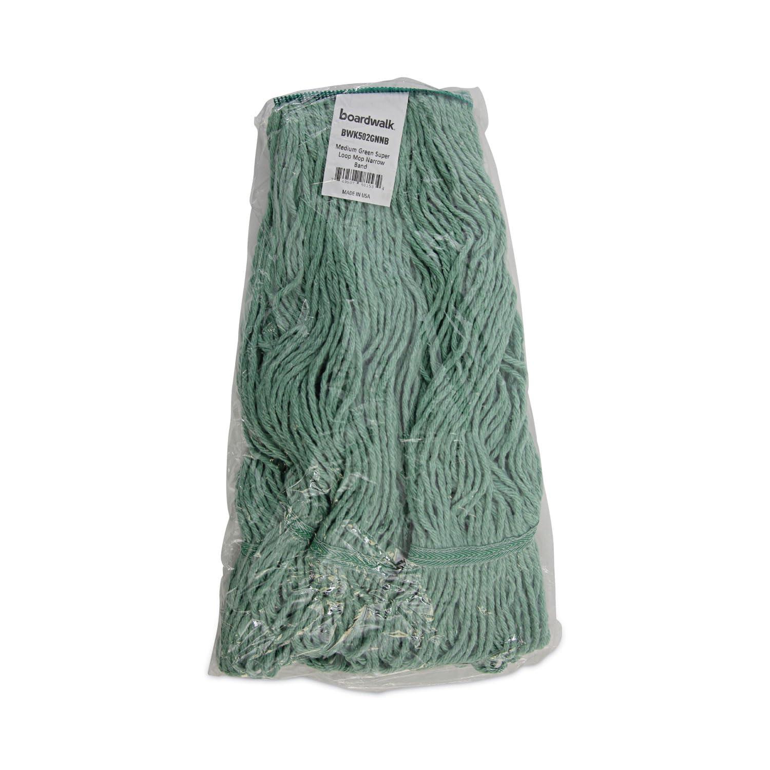 image:imageBoardwalk Mop Head Premium Standard Head CottonRayon Fiber Medium Green 12Carton