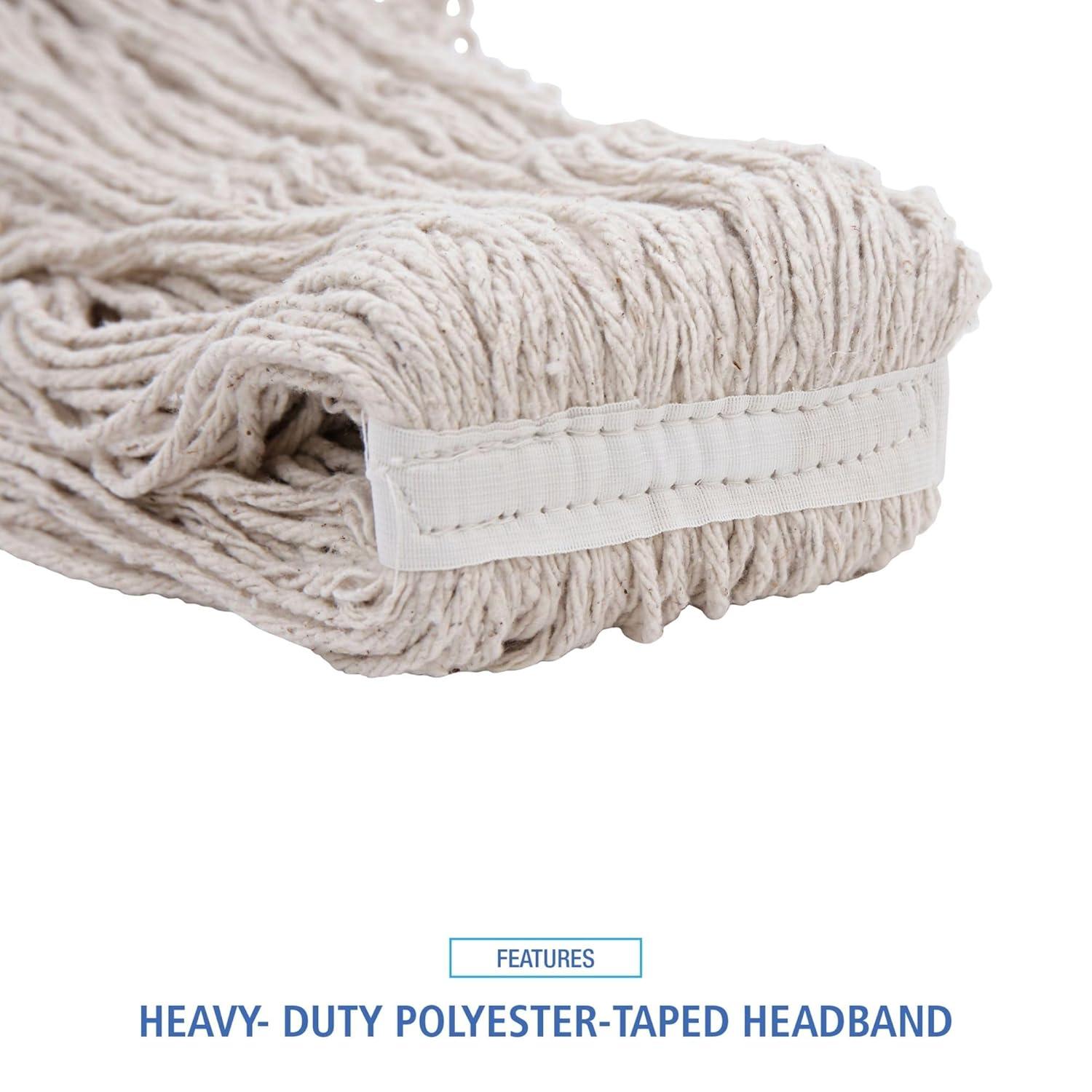image:imageBoardwalk Mop Head Pro Loop WebTailband Premium Standard Head Cotton 32Oz White