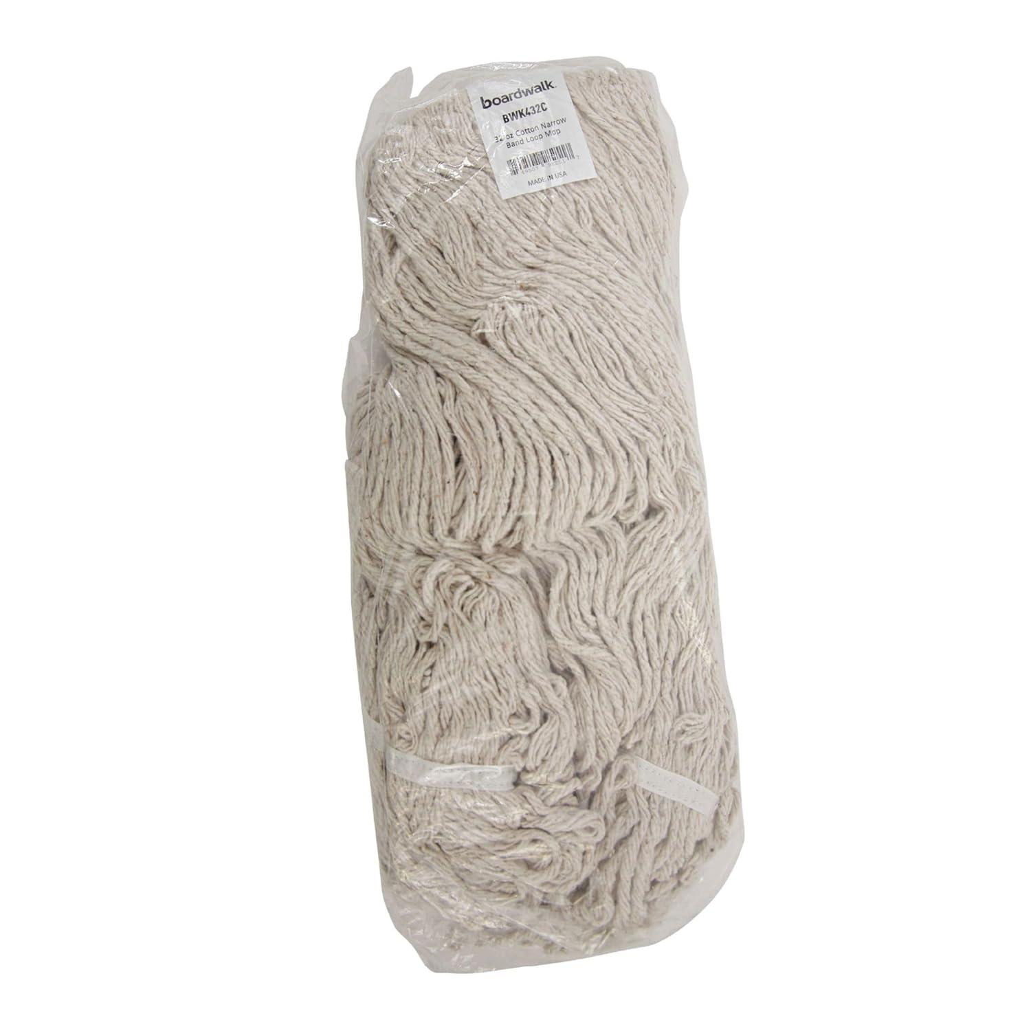image:imageBoardwalk Mop Head Pro Loop WebTailband Premium Standard Head Cotton 32Oz White