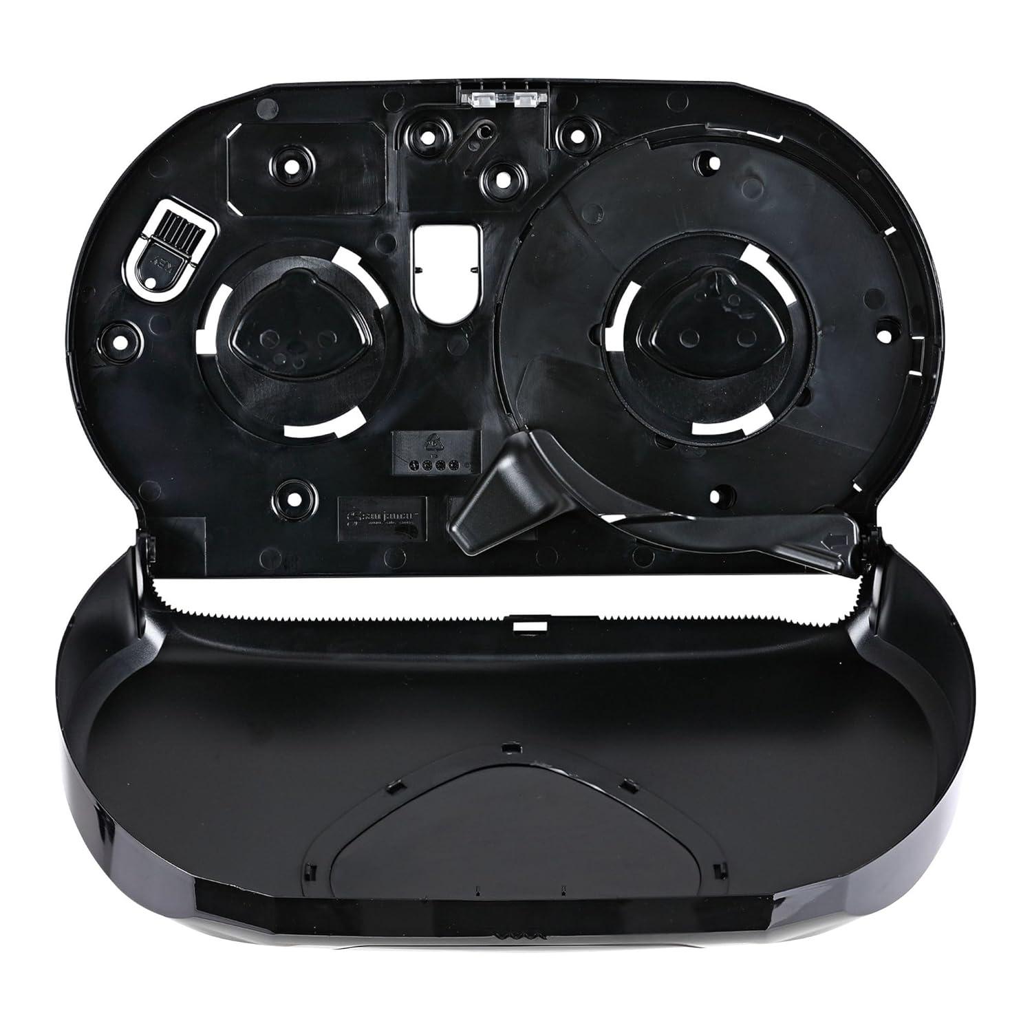 image:imageBoardwalk R4070BKBW 2025 in x 6 in x 1225 in Jumbo Twin Toilet Tissue Dispenser Black