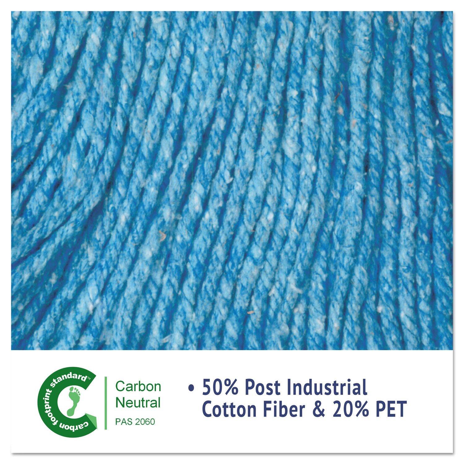 image:imageBoardwalk Super Loop Wet Mop Head CottonSynthetic Fiber 5 Headband Medium Size Blue 12Carton