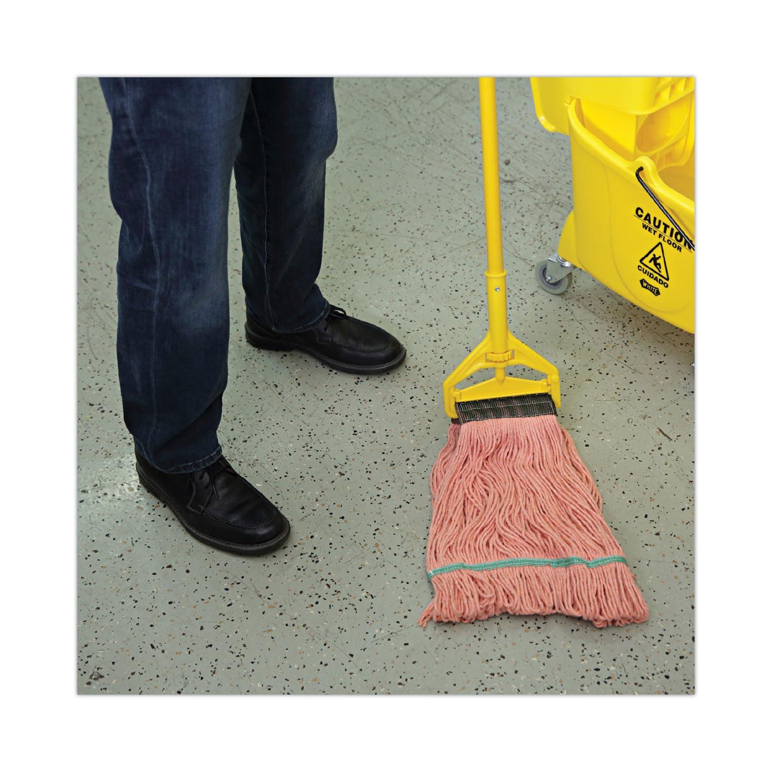 image:imageBoardwalk Super Loop Wet Mop Head CottonSynthetic Fiber 5 Headband Medium Size Orange 12Carton