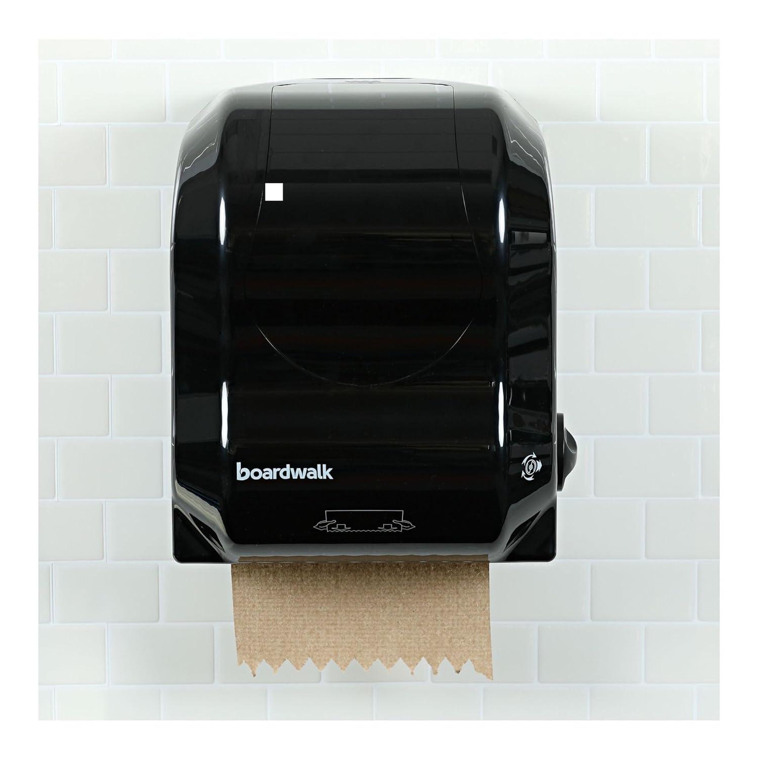 image:imageBoardwalk T7470BKBW 1325 in x 1025 in x 1625 in Hands Free Mechanical Towel Dispenser Black