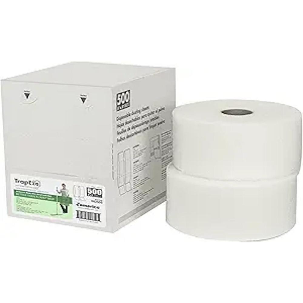 image:imageAmerico Trapeze Disposable Dusting Sheets 5 X 125 Ft White 250 Sheetsroll 2 RollsCarton