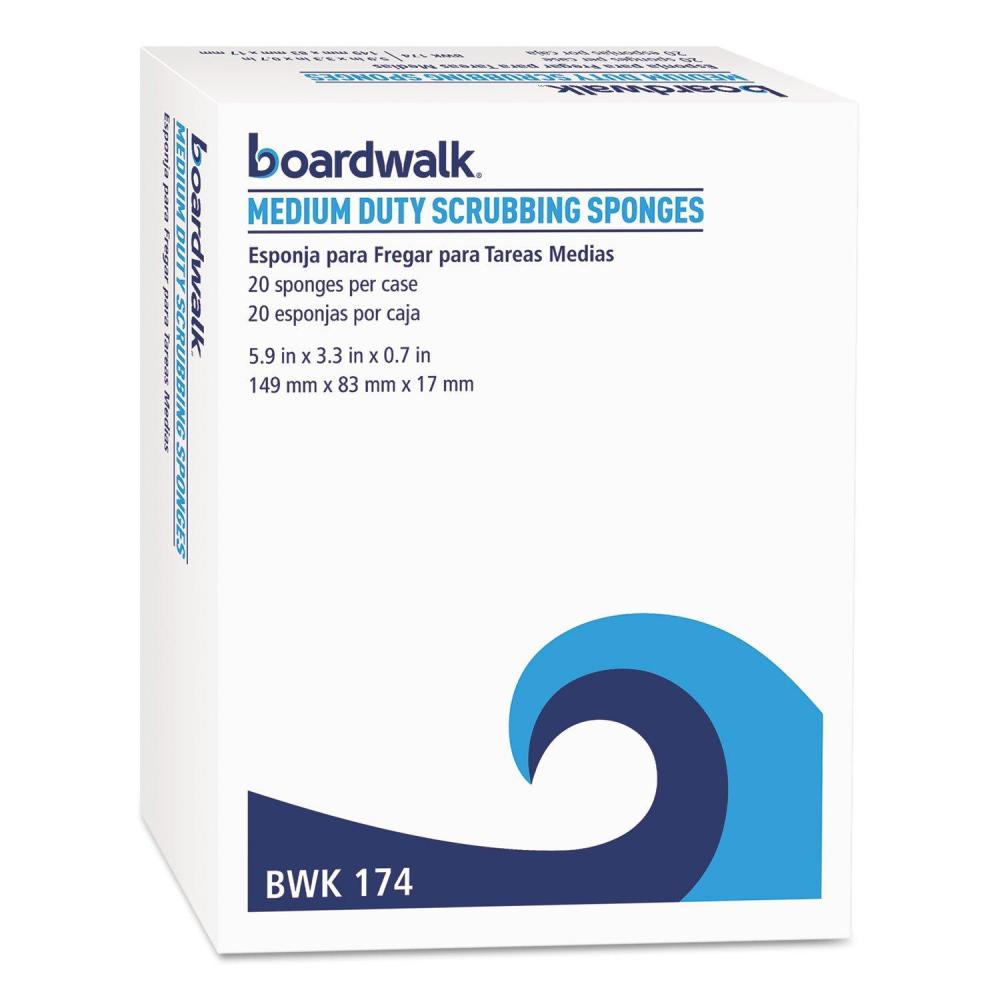 image:imageBoardwalk 174 Medium Duty Scrubbing Sponge 3 35 x 6 110 YellowGreen Case of 20